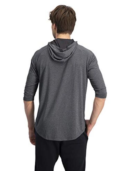 Three Sixty Six Mens Hoodies Pullover - Long Sleeve Casual Hoodie for Men - Lightweight Thin Hooded Sweater T Shirt