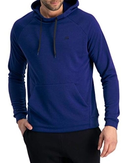 Dry Fit Mens Hoodies Pullover - Workout Sweatshirts for Men w/Adjustable Hoodie