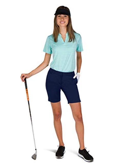 Three Sixty Six Womens Bermuda Golf Shorts 8 Inch Inseam - Quick Dry Active Shorts with Pockets, Athletic and Breathable