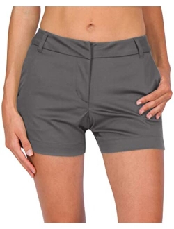 Womens Golf Shorts 4 Inch Inseam - Quick Dry Active Shorts with Pockets, Athletic and Breathable