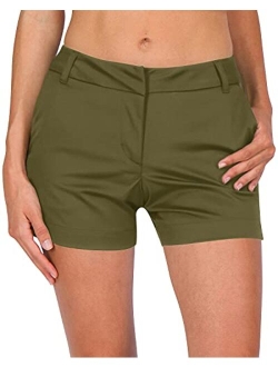 Womens Golf Shorts 4 Inch Inseam - Quick Dry Active Shorts with Pockets, Athletic and Breathable