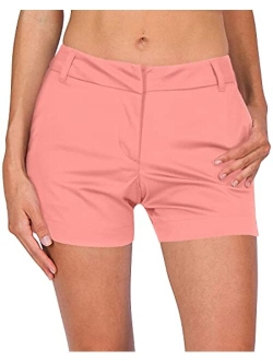 Womens Golf Shorts 4 Inch Inseam - Quick Dry Active Shorts with Pockets, Athletic and Breathable