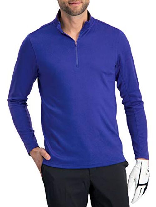 Three Sixty Six Golf Half Zip Pullover Men - Fleece Sweater Jacket - Mens Dry Fit Golf Shirts