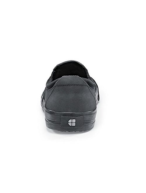 Shoes for Crews Ollie II, Mens, Women's, Unisex Slip Resistant Work Shoe Sneaker, Black Leather or Red Canvas