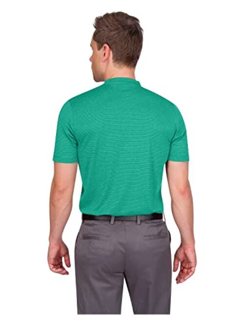 Three Sixty Six Collarless Golf Shirts for Men - Mens Quick Dry Polo Shirt - 4-Way Stretch & UPF 50