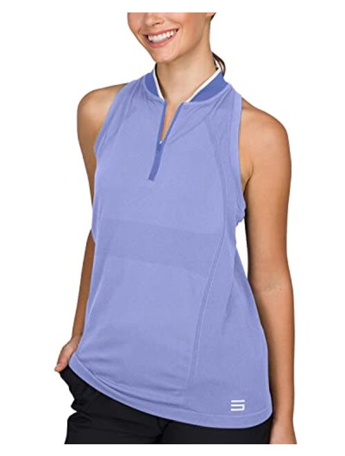 Three Sixty Six Sleeveless Golf Shirt for Women - Dry Fit Breathable Golf Top w/ 4-Way Stretch Fabric, Moisture Wicking & Anti-Odor