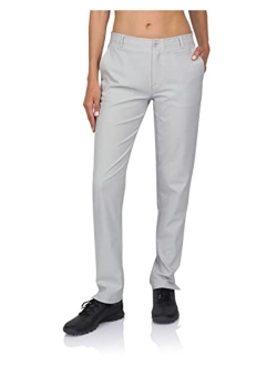 Womens Quick Dry Golf Pants 30 Inch Inseam - Lightweight 4-Way Stretch, Moisture Wicking, Anti-Odor, UPF 50