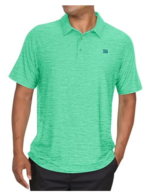 Three Sixty Six Mens Big & Tall Golf Polo Shirt - Dry Fit 4-Way Stretch Fabric. Moisture Wicking, Anti-Odor Technology, UPF 50 Protection