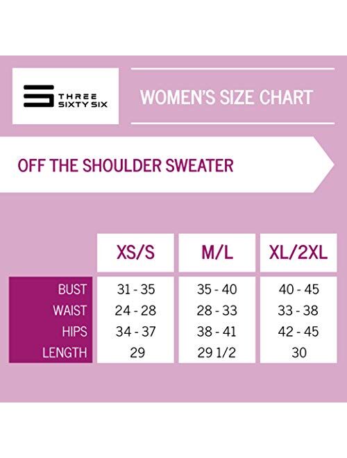 Three Sixty Six Cozy Off The Shoulder Sweaters for Women - Lightweight Oversized Sweater Top - Soft, Stretchy & Breathable