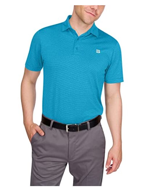 Three Sixty Six Golf Shirts for Men - Mens Quick Dry Collared Polo Shirt - 4-Way Stretch & UPF 50