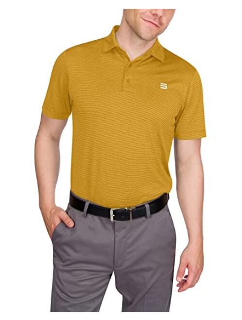 Three Sixty Six Golf Shirts for Men - Mens Quick Dry Collared Polo Shirt - 4-Way Stretch & UPF 50