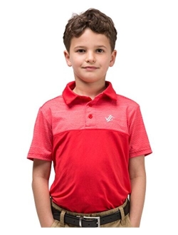 Youth Boys Golf Dri Fit Polo Shirt, Breathable Performance Fit