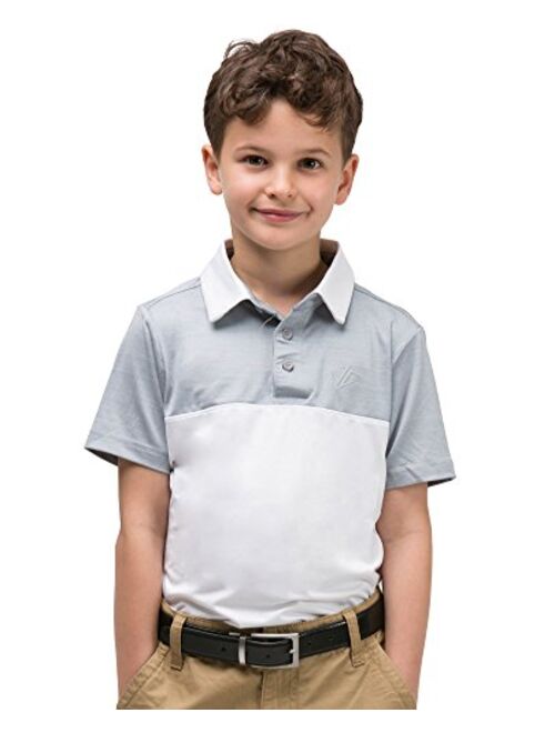 Three Sixty Six Youth Boys Golf Dri Fit Polo Shirt, Breathable Performance Fit