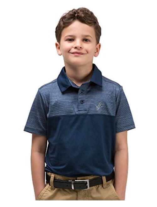 Three Sixty Six Youth Boys Golf Dri Fit Polo Shirt, Breathable Performance Fit