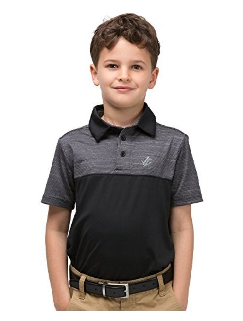 Three Sixty Six Youth Boys Golf Dri Fit Polo Shirt, Breathable Performance Fit