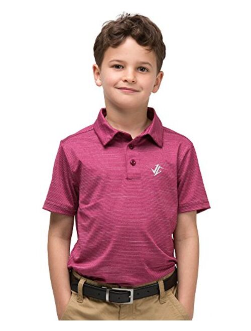 Three Sixty Six Youth Boys Golf Dri Fit Polo Shirt, Breathable Performance Fit