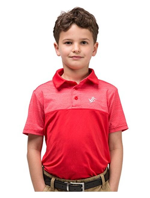 Three Sixty Six Youth Boys Golf Dri Fit Polo Shirt, Breathable Performance Fit