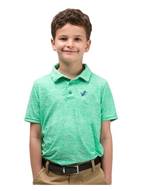 Three Sixty Six Youth Boys Golf Dri Fit Polo Shirt, Breathable Performance Fit