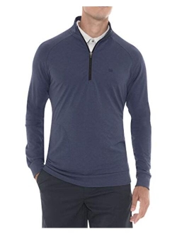 Mens Lightweight Dry Fit Pullover - Long Sleeve Half Zip Golf Jacket for Men