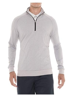 Mens Lightweight Dry Fit Pullover - Long Sleeve Half Zip Golf Jacket for Men