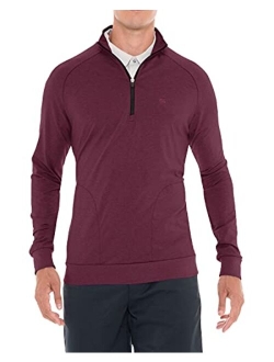 Mens Lightweight Dry Fit Pullover - Long Sleeve Half Zip Golf Jacket for Men