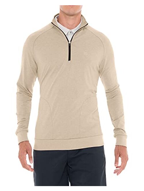 Three Sixty Six Mens Lightweight Dry Fit Pullover - Long Sleeve Half Zip Golf Jacket for Men