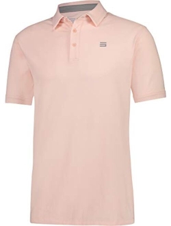 Golf Polo Shirts for Men - Dry Fit Collared Golf Polos - Lightweight and Breathable w/Stretch Fabric