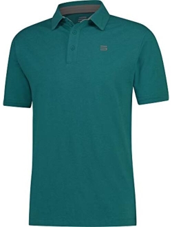 Golf Polo Shirts for Men - Dry Fit Collared Golf Polos - Lightweight and Breathable w/Stretch Fabric