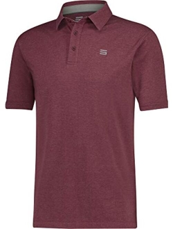 Golf Polo Shirts for Men - Dry Fit Collared Golf Polos - Lightweight and Breathable w/Stretch Fabric