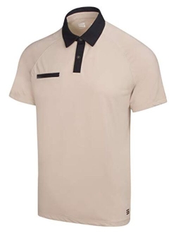 Golf Polo Shirts for Men - Dry Fit Collared Golf Polos - Lightweight and Breathable w/Stretch Fabric