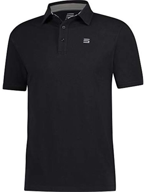 Three Sixty Six Golf Polo Shirts for Men - Dry Fit Collared Golf Polos - Lightweight and Breathable w/Stretch Fabric