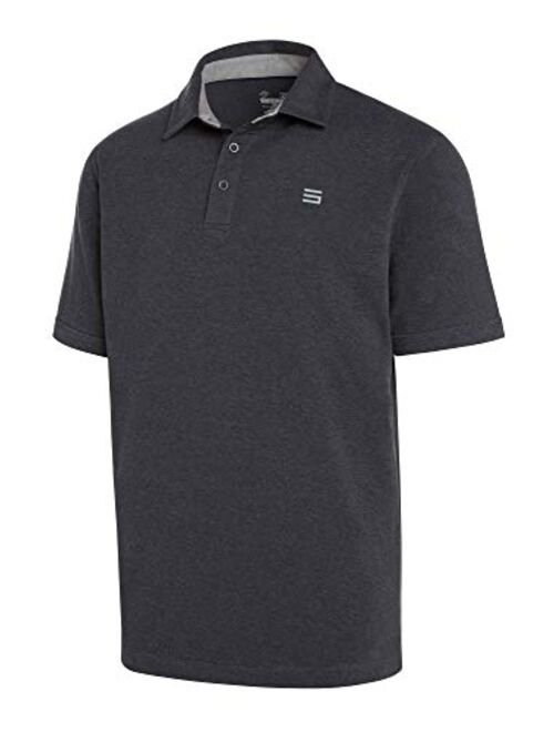 Three Sixty Six Golf Polo Shirts for Men - Dry Fit Collared Golf Polos - Lightweight and Breathable w/Stretch Fabric