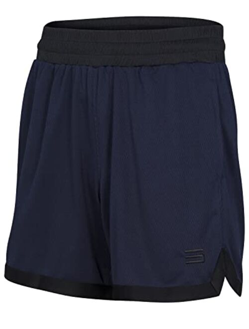 Three Sixty Six Womens Quick Dry Basketball Shorts, Elastic Waist w/Drawstring, 6.5 Inch Inseam