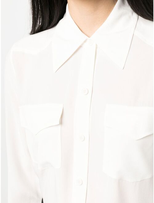 Equipment long-sleeve silk shirt