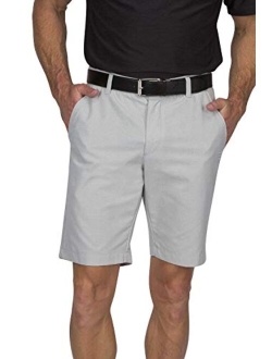 Dry Fit Golf Shorts for Men 10 Inch Inseam - Tapered Slim Fit Chinos - Mens Shorts Athletic