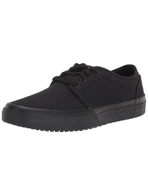 Shoes for Crews Merlin, Men's, Women's, Unisex Slip Resistant Food Service Work Sneakers, Canvas, Black Or Grey