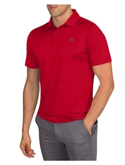 Mens Untucked Golf Polo Shirts - The Perfect Length, Quick Dry, 4-Way Stretch Fabric. Moisture Wicking, UPF 50  Protection