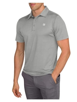 Mens Untucked Golf Polo Shirts - The Perfect Length, Quick Dry, 4-Way Stretch Fabric. Moisture Wicking, UPF 50  Protection