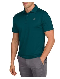 Mens Untucked Golf Polo Shirts - The Perfect Length, Quick Dry, 4-Way Stretch Fabric. Moisture Wicking, UPF 50  Protection