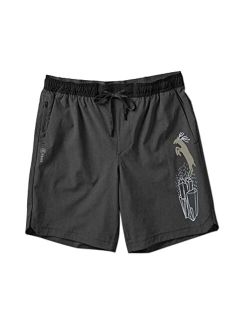 Run Amok Serrano Active Short, Drawstring Waist, Athletic Running Shorts for Men