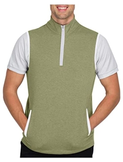 Mens Pullover Vest - Dry Fit Breathable Golf Vest w/ 4-Way Stretch Fabric Moisture Wicking & Anti-Odor Tech