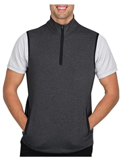 Mens Pullover Vest - Dry Fit Breathable Golf Vest w/ 4-Way Stretch Fabric Moisture Wicking & Anti-Odor Tech