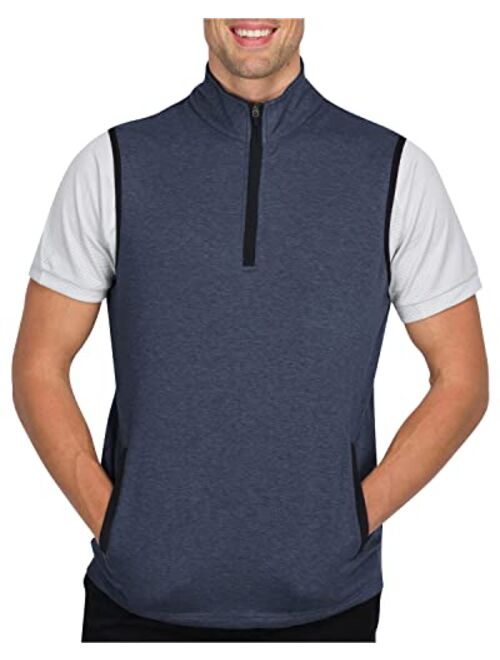 Three Sixty Six Mens Pullover Vest - Dry Fit Breathable Golf Vest w/ 4-Way Stretch Fabric Moisture Wicking & Anti-Odor Tech