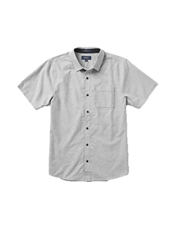 Mens Well Worn Short Sleeve Button Up, Organic Cotton & Recycled Polyster