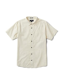 Mens Well Worn Short Sleeve Button Up, Organic Cotton & Recycled Polyster