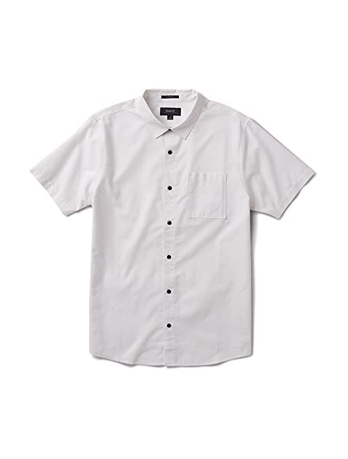 Roark Mens Well Worn Short Sleeve Button Up, Organic Cotton & Recycled Polyster