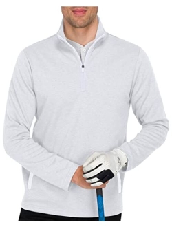 Men's Pullover Sweater - Dry Fit Breathable Half Zip Golf Jacket 4-Way Stretch Moisture Wicking & Anti-Odor