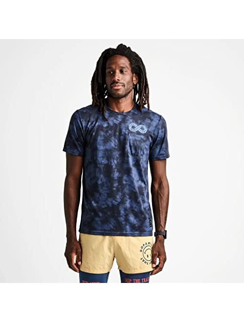 Roark Run Amok Mathis Short Sleeve T-Shirt, Moisture Wicking, Fast Drying, Workout Tee for Men