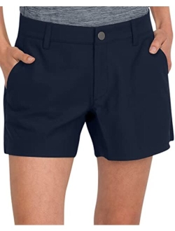 Womens Golf Shorts - 5 Inseam, Quick Dry Active Shorts w/Pockets, Adjustable Drawstring & Stretchy Waistband