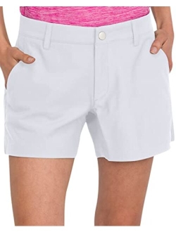 Womens Golf Shorts - 5 Inseam, Quick Dry Active Shorts w/Pockets, Adjustable Drawstring & Stretchy Waistband